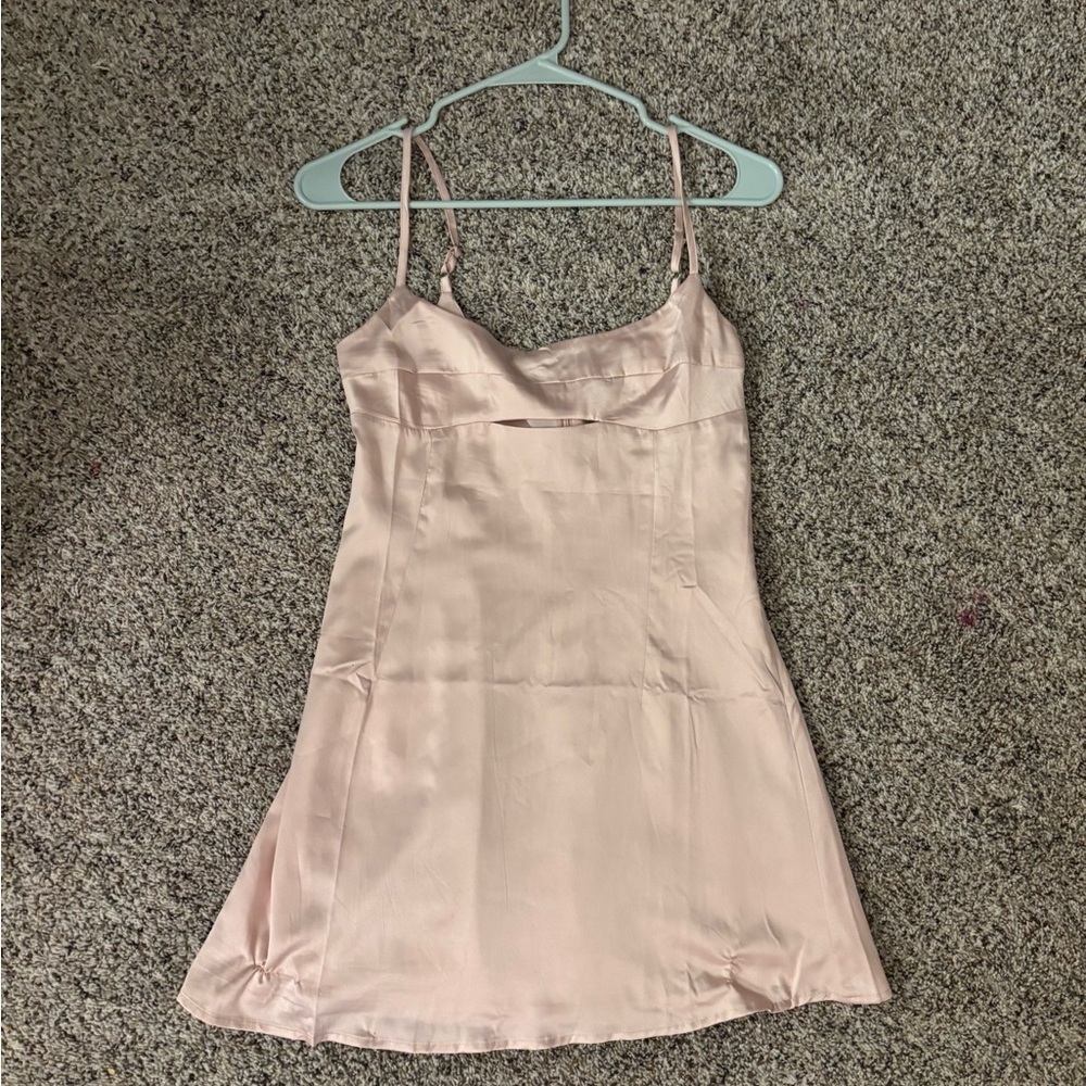 Princess Polly Blush Satin Mini Dress